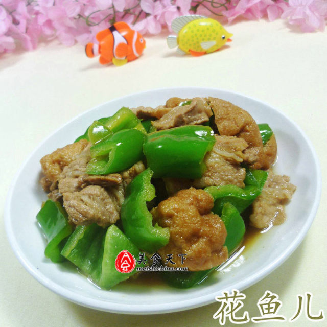 青椒油豆腐炒五花肉