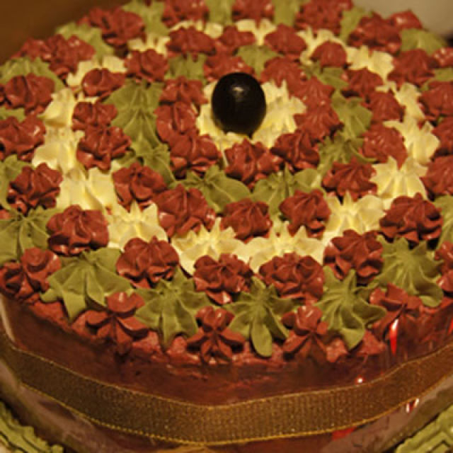 【我的烘培时间】幸福像花儿一样---给老公的生日蛋糕