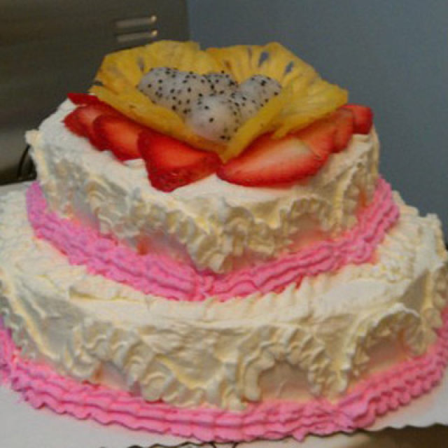 给妈妈的生日惊喜---------第一次裱花蛋糕