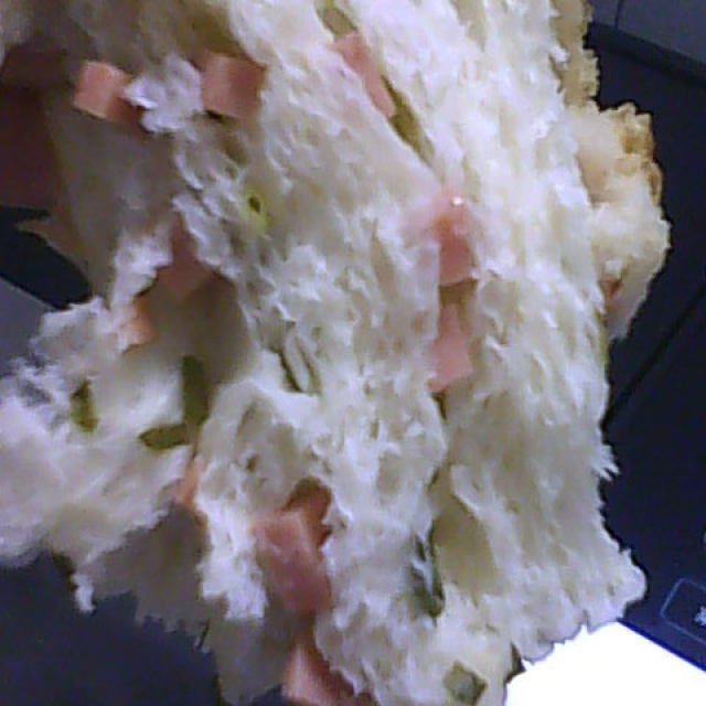 超松软面包机版香葱火腿小面包