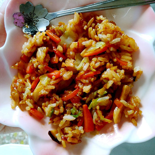 杏鲍菇炒饭（蛋包饭）