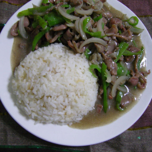 上班族的快手简餐--鲍汁鸭胗烩饭