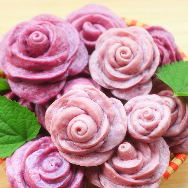 紫玫瑰馒头的三种做法