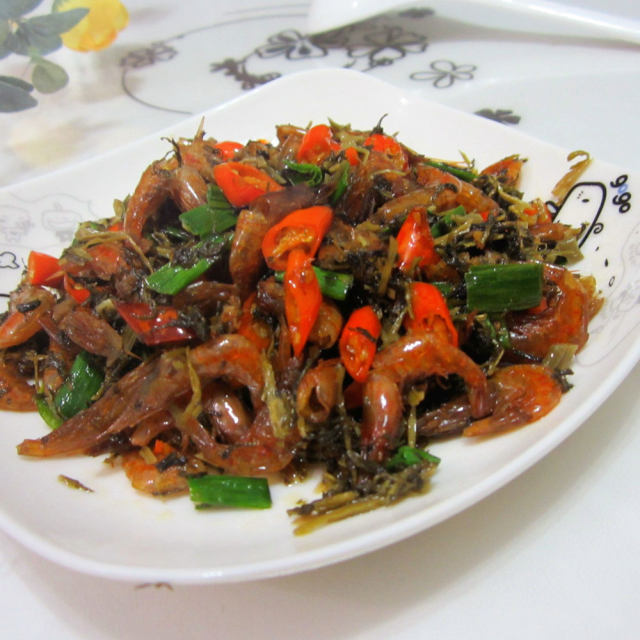 梅干菜炒虾