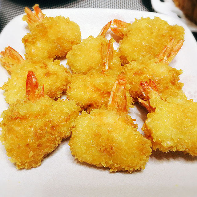 凤尾黄金虾