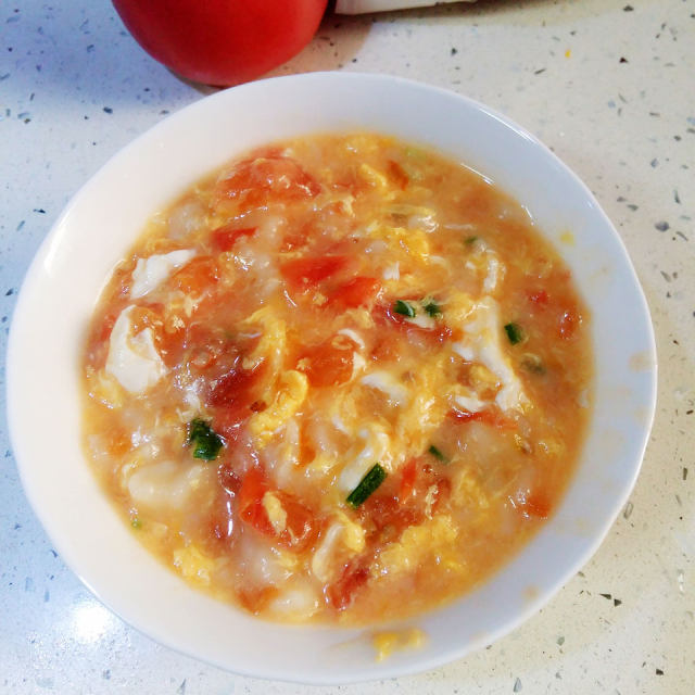 番茄鸡蛋疙瘩汤(十分钟营养早餐)