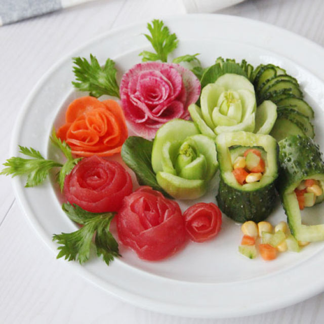 【湖北】6种蔬菜盘饰让你的新年餐桌亮起来