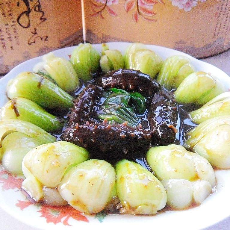 海参炒油菜图片
