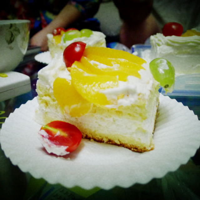 生日奶油水果蛋糕