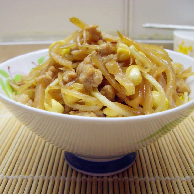 肉末咸菜黄豆芽