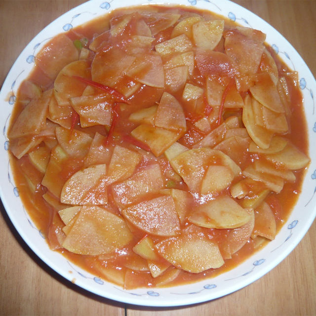 超级简单的下饭菜————西红柿土豆片