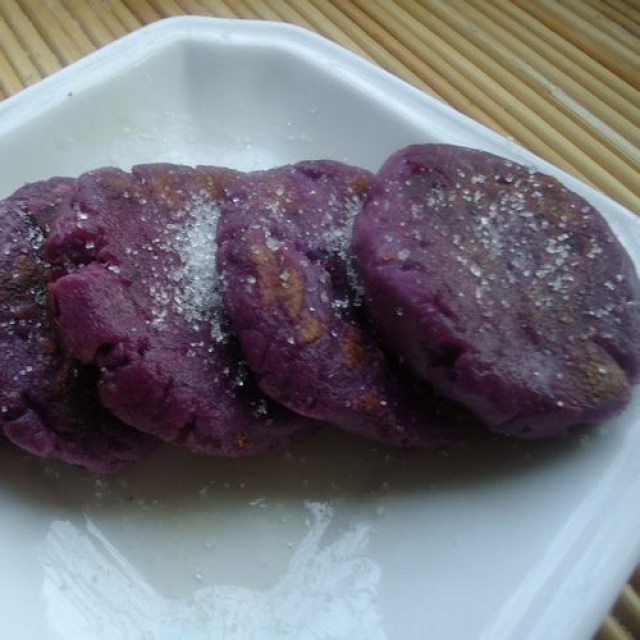 香煎紫薯糯米饼
