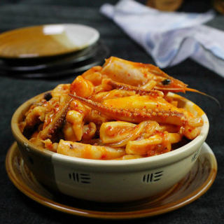 韩式海鲜泡菜年糕