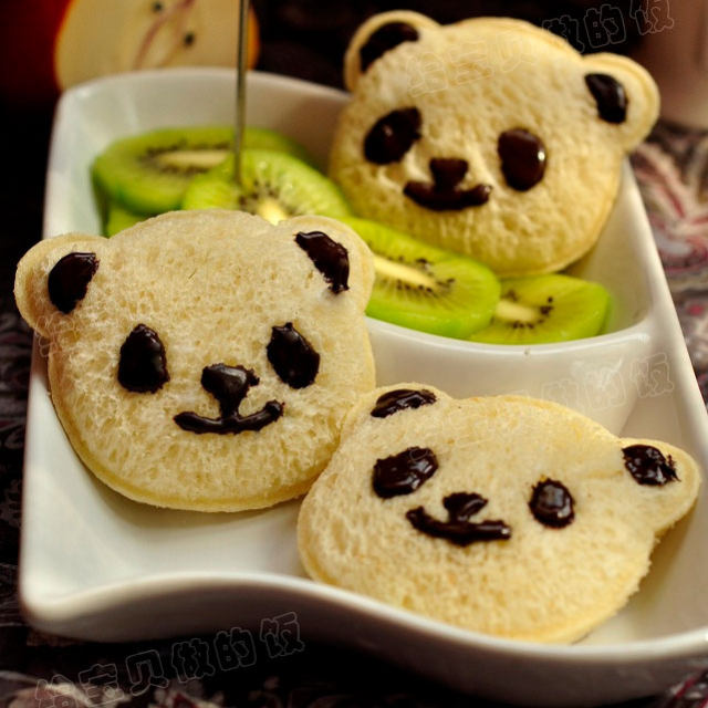 萌早餐---熊猫三明治