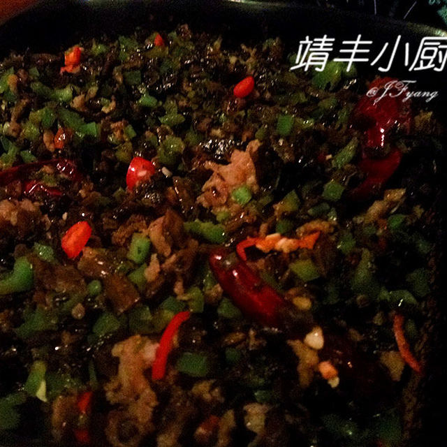 青椒芽菜肉末