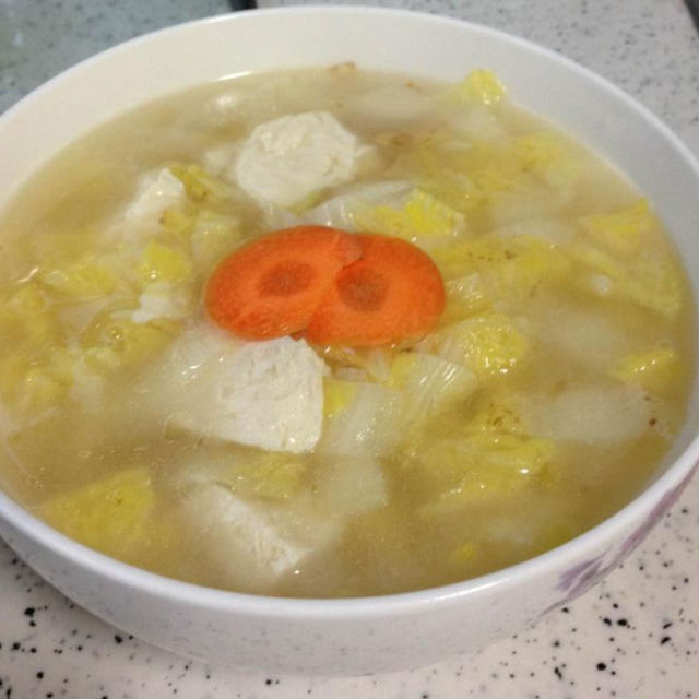 白菜冻豆腐汤