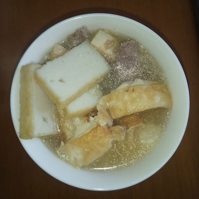 煎豆腐煮汤