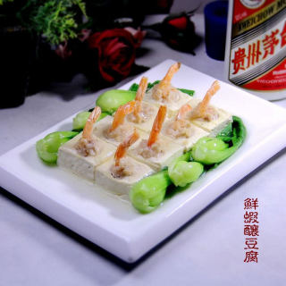 春季养生菜“鲜虾酿豆腐”