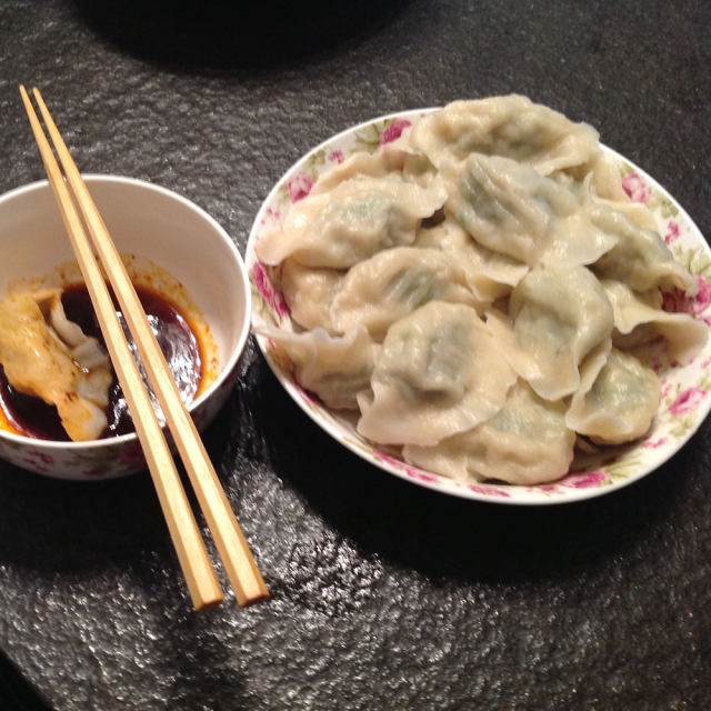 鲜虾韮菜饺子