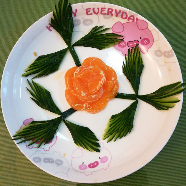 柑桔黄瓜拼盘