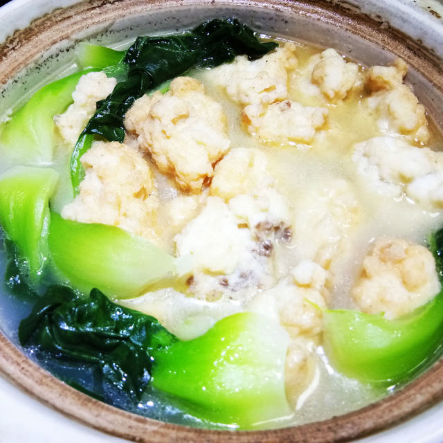 青菜烩鱼丸
