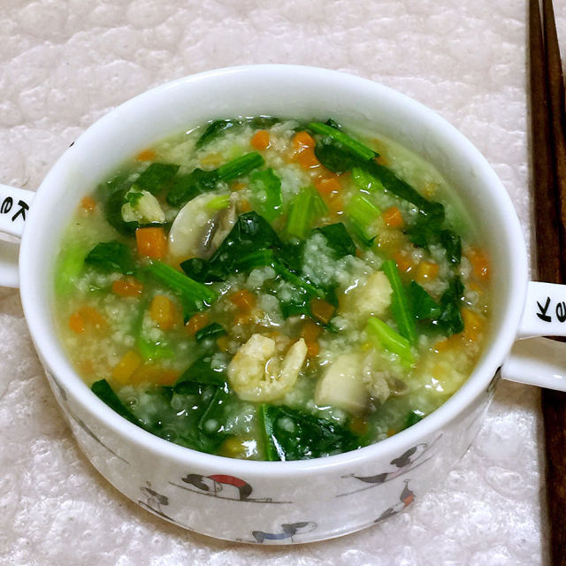 海米蔬菜粥