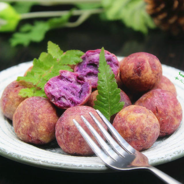 酥脆紫薯丸子