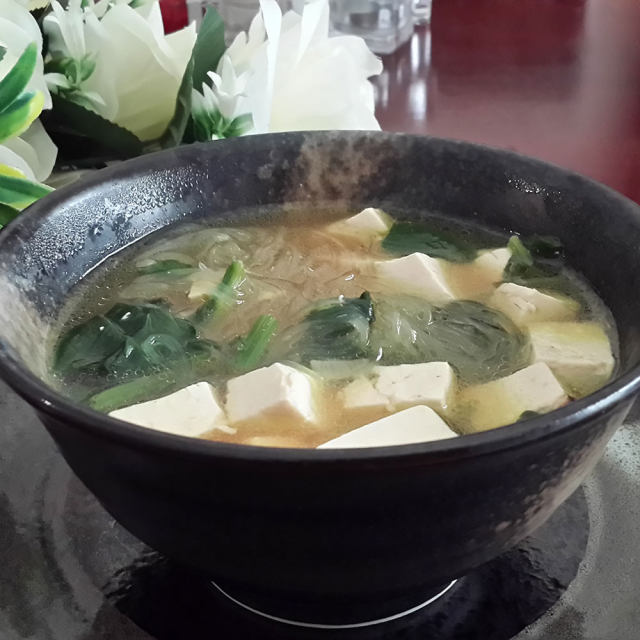菠菜粉丝豆腐汤