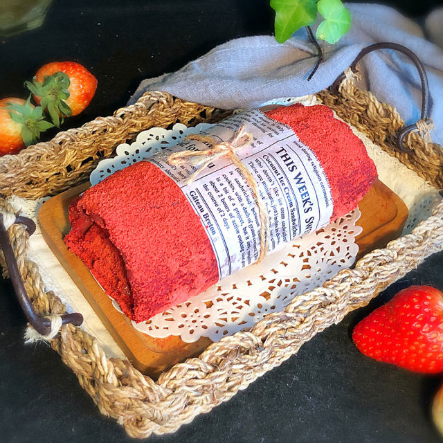 草莓毛巾卷