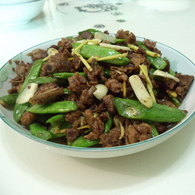 四季豆炒鸭