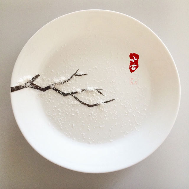 二十四节气餐盘画——小雪
