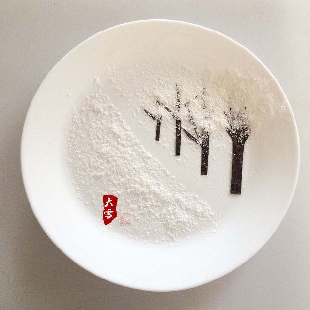 二十四节气餐盘画——大雪