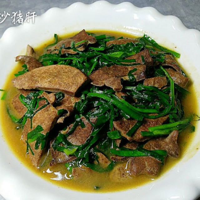 韭菜炒猪肝 下饭菜