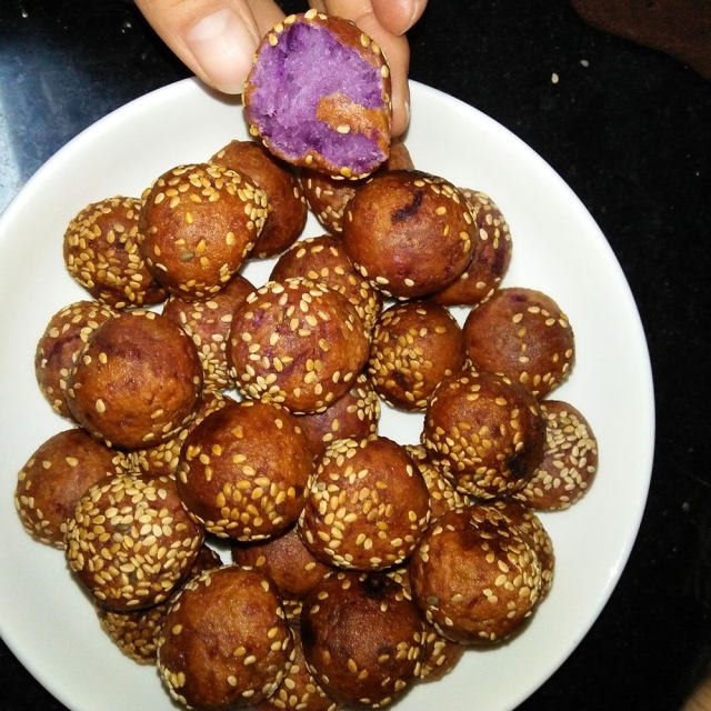 奶香紫薯丸子