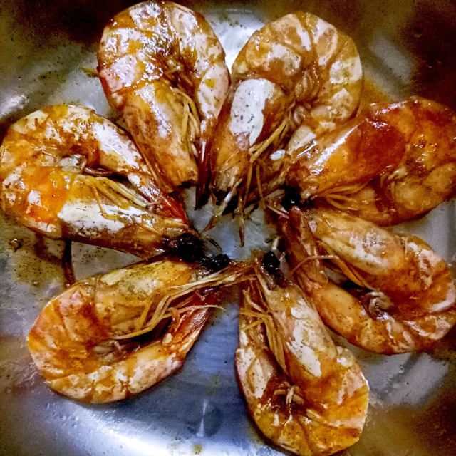 椒盐油焖大虾