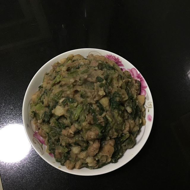 “腌”猪肉小白菜