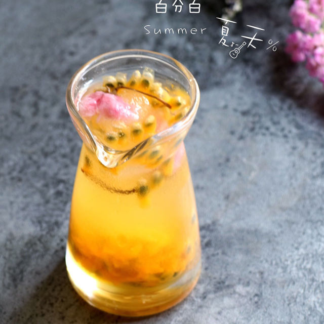 樱花蜂蜜百香果汁