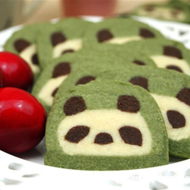 彩色熊猫饼干 不用模具 不用色素