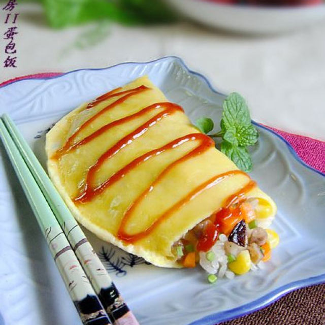 花样米饭（一）—金灿灿的饺子蛋包饭