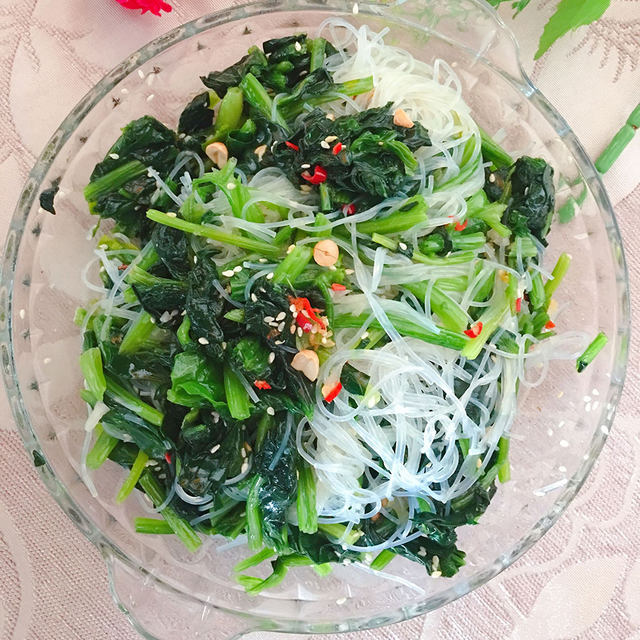 粉丝拌菠菜