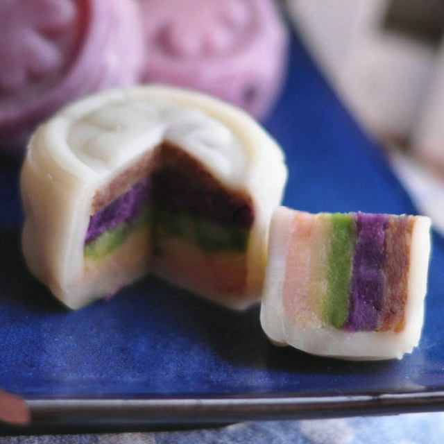 彩虹冰皮月饼