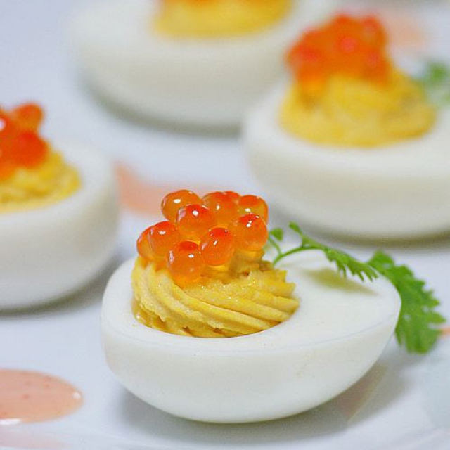 【MOMO年夜菜】吉星高照 鲑鱼籽镶嵌鸡蛋沙拉