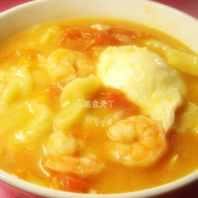 Winter Solstice Warm up Breakfast - Tomato Shrimp Noodle and Fish Soup