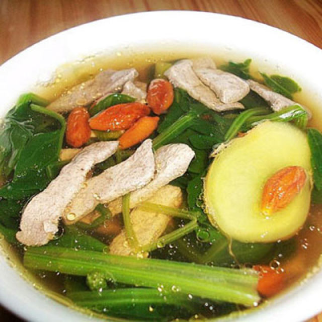 菠菜猪肝汤(三)