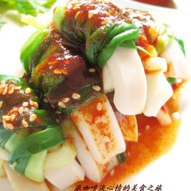 韩式凉菜—糖醋鱿鱼卷