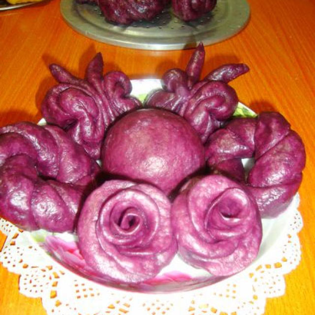 紫薯花样馒头