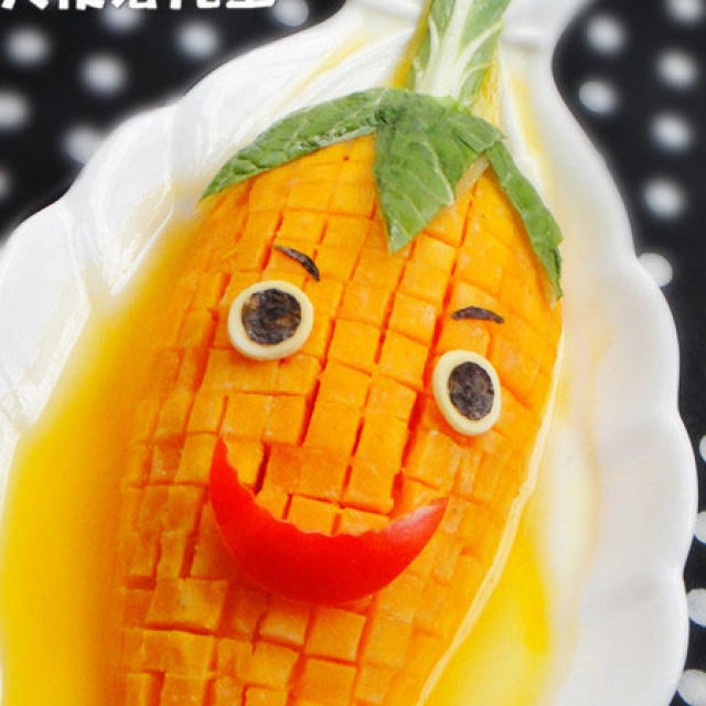 帮助肠胃消化小卫士——橙汁玉米木瓜