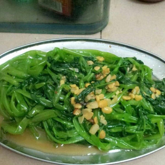 空心菜炒豆酱