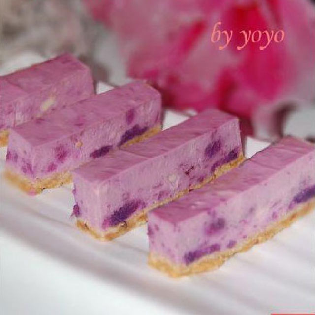 紫薯冻芝士蛋糕