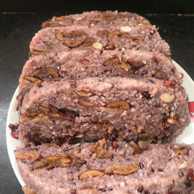 紫米红枣切糕